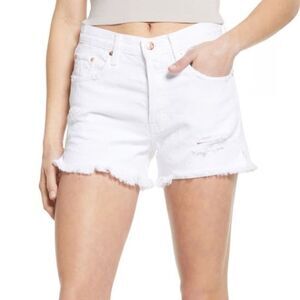 NEW Edwin CaiCut Off White Shorts Women Size 28